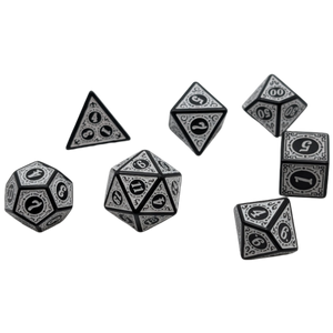 Magic Flame (White) - "Enchanted Zen" - 7 Piece DnD Dice Set | Acrylic RPG Gaming Dice