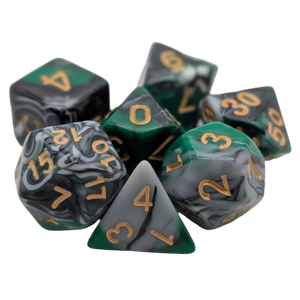 Mint Shake - 7 Piece DnD Dice Set | Acrylic RPG Gaming Dice