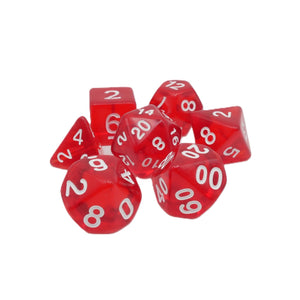 Ruby Ingots - 7 Piece DnD Dice Set | Acrylic RPG Gaming Dice