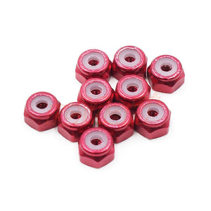 Yeah Racing YA-0565RD 2mm Aluminum Lock Nut (Red) (10)