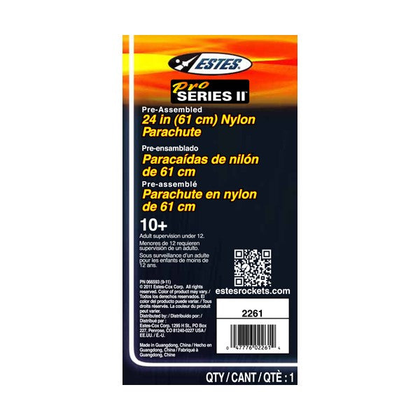 ESTES - 24" Nylon Rocket Parachute, Pro Series II