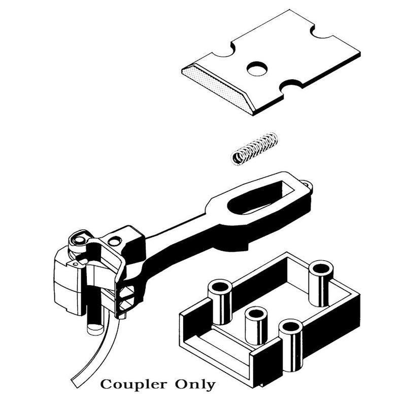 PowerHobby Kadee #948 G S Long "SBE" Bottom Shelf Coupler Straight Centerset - Coupler Only