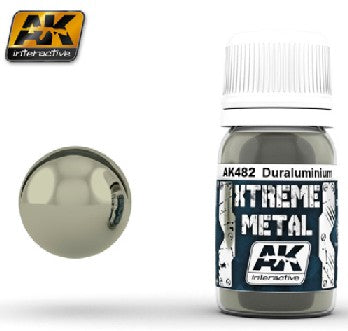Black Forest® Hobby Supply Co AK Interactive 482 Xtreme Metal: Duraluminum Metallic Paint 30ml Bottle — Glues, Paints, Tools