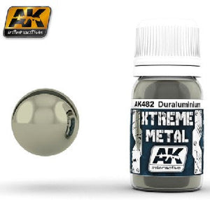Black Forest® Hobby Supply Co AK Interactive 482 Xtreme Metal: Duraluminum Metallic Paint 30ml Bottle — Glues, Paints, Tools