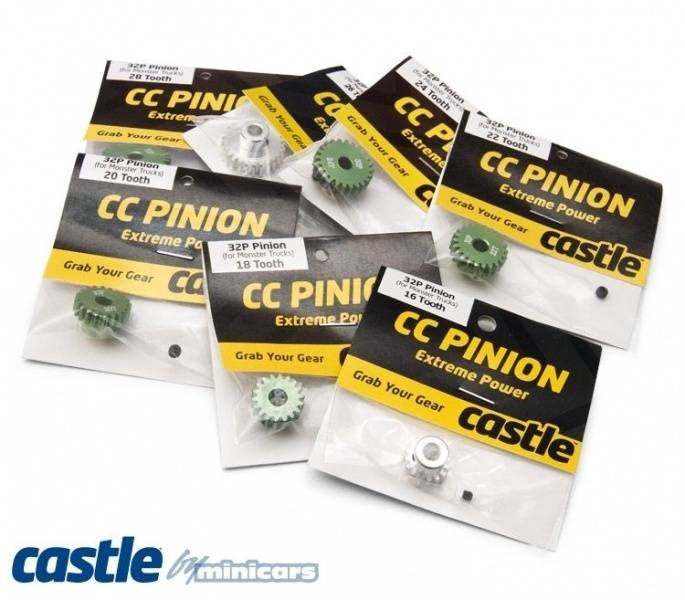 Castle Creations Pinion 32 Pitch Set 16T 18T 20T 22T 24T 26T 28T