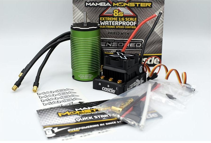 Castle creations MAMBA MONSTER X 8S ESC 33.6V ESC W / 1717-1650KV Motor COMBO