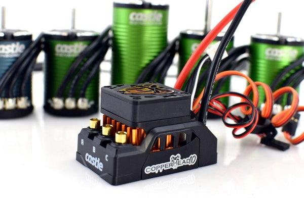 CASTLE CREATIONS COPPERHEAD 10 SENSORED ESC SCT EDITION 1410-3800KV 5MM MOTOR