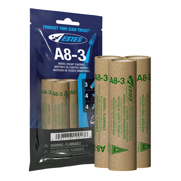 ESTES - A8-3 Model Rocket Engines (3pk)