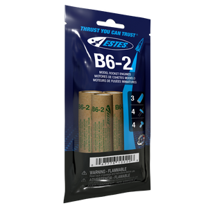 ESTES - B6-2 Model Rocket Engines, (3pk)