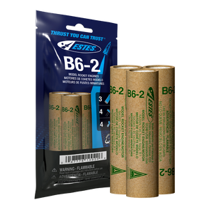 ESTES - B6-2 Model Rocket Engines, (3pk)