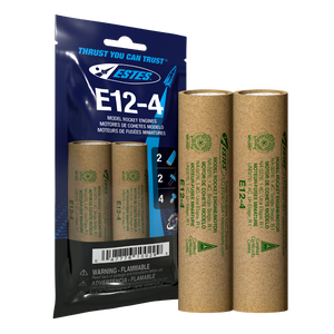 E12-4 Model Rocket Engines, (2pk)