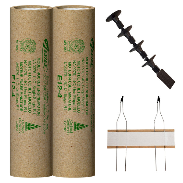 E12-4 Model Rocket Engines, (2pk)