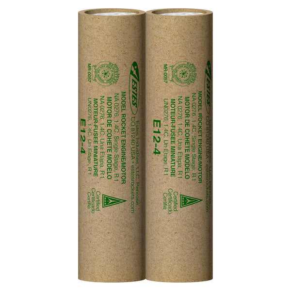 E12-4 Model Rocket Engines, (2pk)