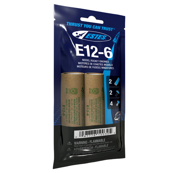 E12-6 Model Rocket Engines (2pk)