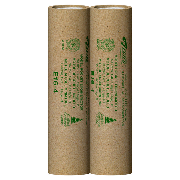 E16-4 29mm Model Rocket Engines (2pk)