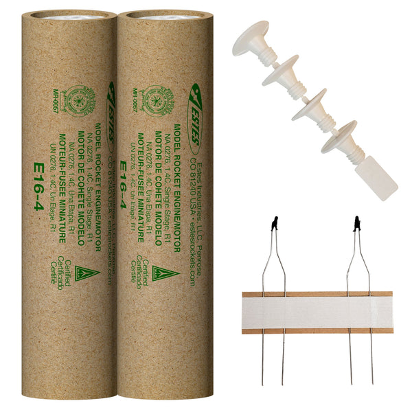 E16-4 29mm Model Rocket Engines (2pk)
