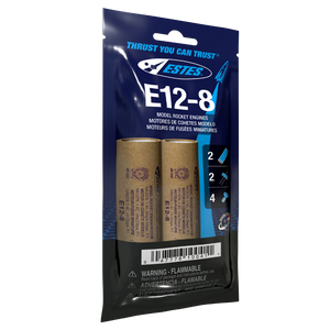 E12-8 Model Rocket Engines, (2pk)