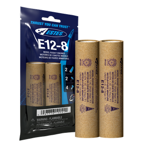 E12-8 Model Rocket Engines, (2pk)