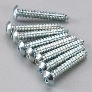 Dubro 528 Button Head Sheet Metal Screws 4x3/4 (8)