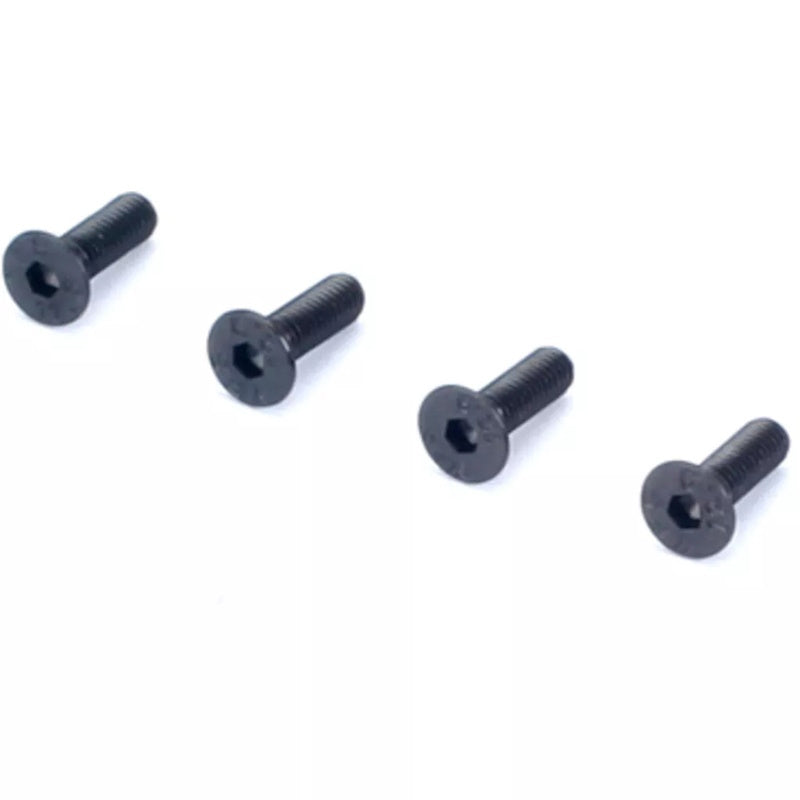 Dubro 2287 M3x10mm FHCS Flat Head Cap Screws (4)
