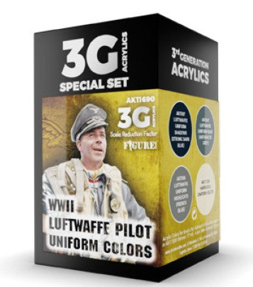 Black Forest® Hobby Supply Co AK Interactive 11690 Figure Series: WWII Luftwaffe Pilot Uniforms 3G Acrylic Pai — Paints,