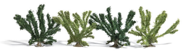 Black Forest® Hobby Supply Co Busch 6065 HO Scale Summer Bushes - Assembled -- pkg(4) — All Scale Scenery > Busch