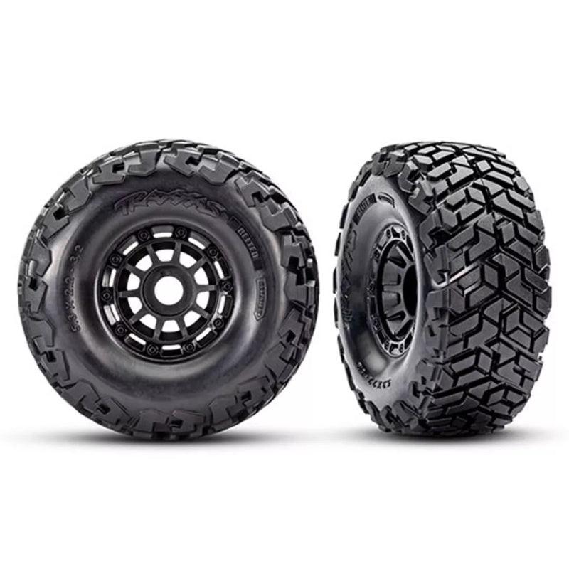 PowerHobby Traxxas 10272 Belted Tires With Black Wheels (2) Foam Inserts For Maxx Slash