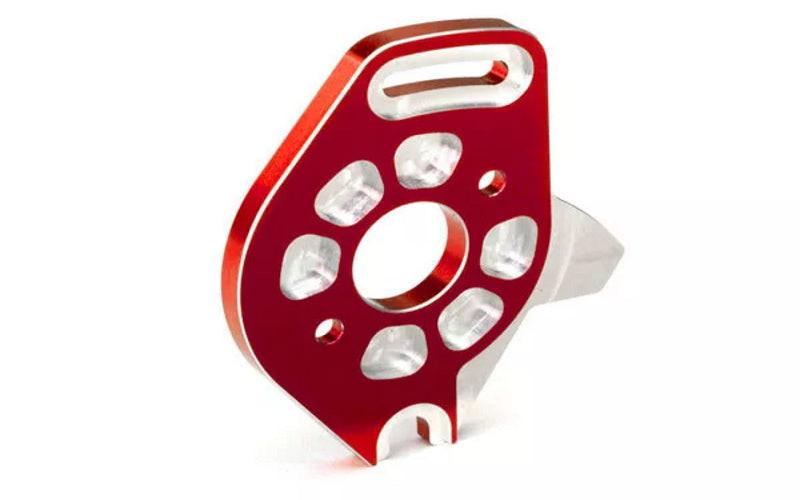 PowerHobby Traxxas 6890R Aluminum Motor Plate For Raptor R 4X4, Slash 4X4, Hoss- Red