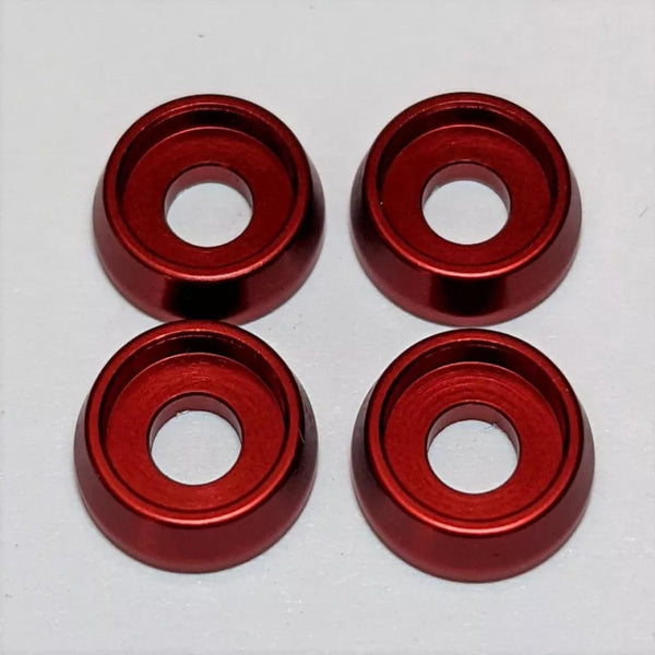 Kyosho AMR-026R M3 Aluminum Hex Screw Washer Red (4)