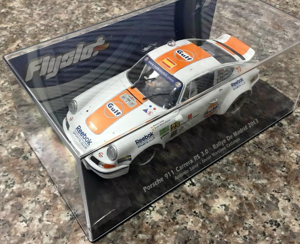 Fly 036106 Porsche 911 Cerrera RS 3.0 Rallye De Madrid 2013 1/32 Slot Car Gulf