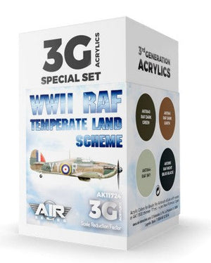 Black Forest® Hobby Supply Co AK Interactive 11724 Air Series: WWII RAF Temperate Land Scheme 3G Aircraft Acry — Paints,