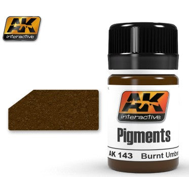 Black Forest® Hobby Supply Co AK Interactive 143 Burnt Umber Dry Pigment 35ml Bottle — Glues, Paints, Tools > AK Interactive