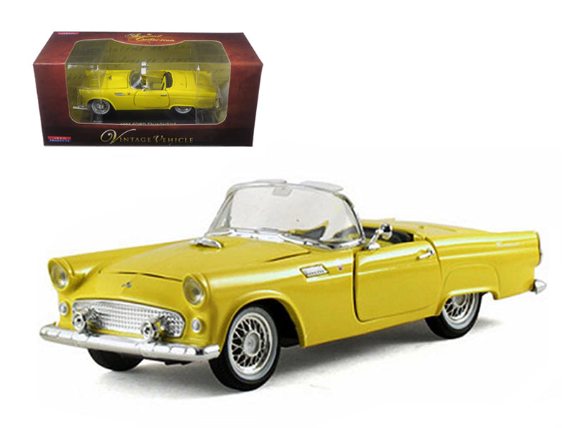 1955 Ford Thunderbird Convertible Yellow 1/32 Diecast Car Model by Arko Products — physical