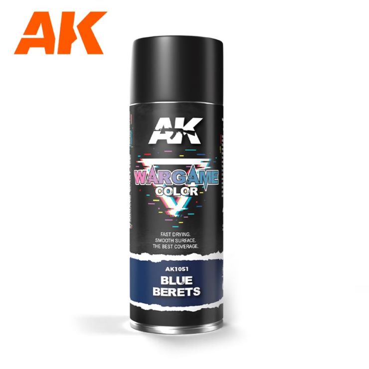 Black Forest® Hobby Supply Co AK Interactive 1051 Wargame Color: Blue Berets Paint 400ml Spray — Paints, Tools, Supplies >