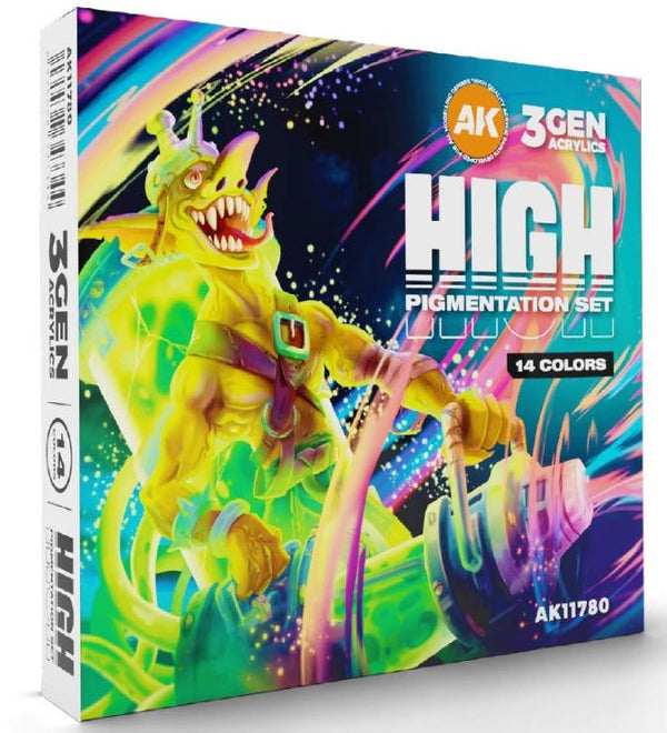 Black Forest® Hobby Supply Co AK Interactive 11780 Color Punch: High Pigmentation 3G Acrylic Paint Set (14 Col — Paints,