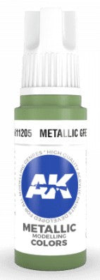 Black Forest® Hobby Supply Co AK Interactive 11205 Metallic Green 3G Acrylic Paint 17ml Bottle — Glues, Paints, Tools > AK