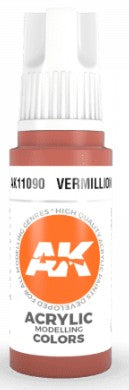 Black Forest® Hobby Supply Co AK Interactive 11090 Vermillion 3G Acrylic Paint 17ml Bottle — Glues, Paints, Tools > AK