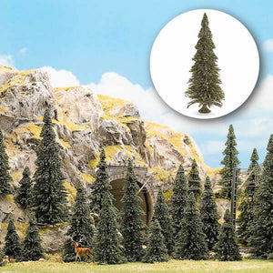 Black Forest® Hobby Supply Co Busch 6577 N Scale Trees Conifers -- Pines w/Roots Set 1-3/16 to 2-3/16" 3-6cm — N Scale