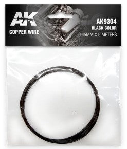 Black Forest® Hobby Supply Co AK Interactive 9304 Copper Wire 0.45mm x 5 meters (Black) — Paints, Tools, Supplies > AK
