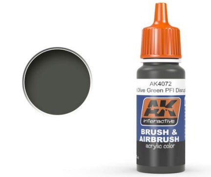 Black Forest® Hobby Supply Co AK Interactive 4072 Khaki Green Acrylic Paint 17ml Bottle — Glues, Paints, Tools > AK