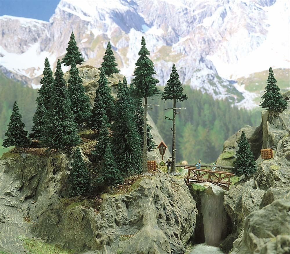 Busch 6478 HO Scale Forest Set with Fir Trees & Scenery