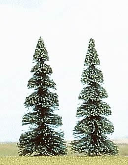 Black Forest® Hobby Supply Co Busch 6105 A Scale Pine Trees -- 4-5/16" 11cm pkg(2) — All Scale Scenery > Busch