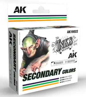 Black Forest® Hobby Supply Co AK Interactive 16022 Inks: Secondary Acrylic Set (3 Colors) 30ml Bottles — Paints, Tools,
