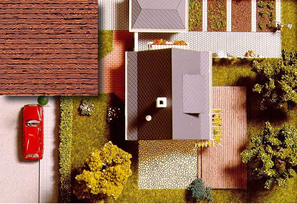 Black Forest® Hobby Supply Co Busch 7039 HO Scale Flexible Wall Sheets (Cardboard) -- Wood Planking — HO Scale Scenery >