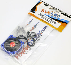 Powerhobby 40x40x10mm Tornado High Speed Aluminum RC Cooling Fan 40mm Blue