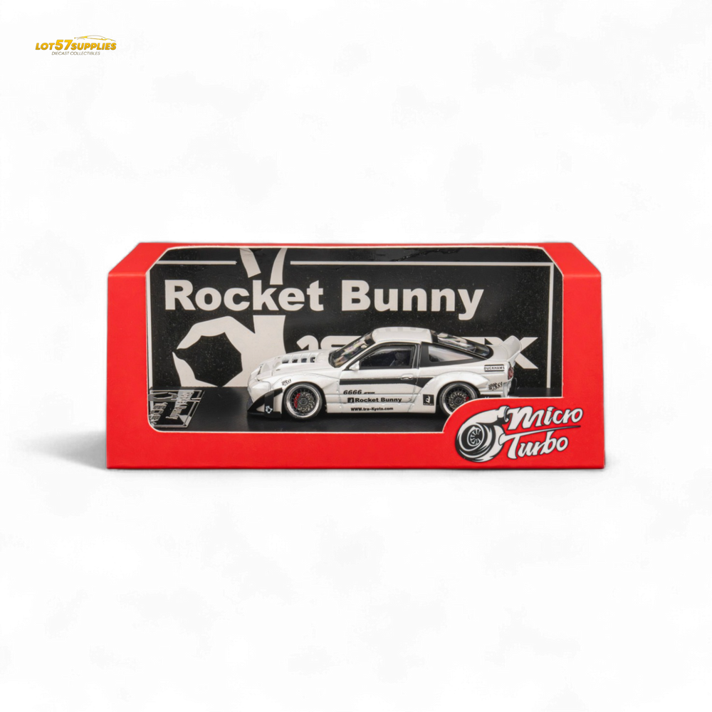 MicroTurbo Custom 180SX - Pandem Rocket Bunny White 1:64