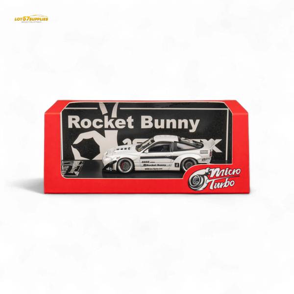 MicroTurbo Custom 180SX - Pandem Rocket Bunny White 1:64