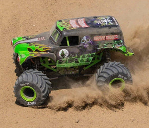 Losi (LOS01026T1) 1/18 Mini LMT 4X4 Brushed Monster Truck RTR Grave Digger GREEN