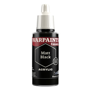 Army Painter Warpaints Fanatic: Matt Black 18ml - Echo Six Hobbies