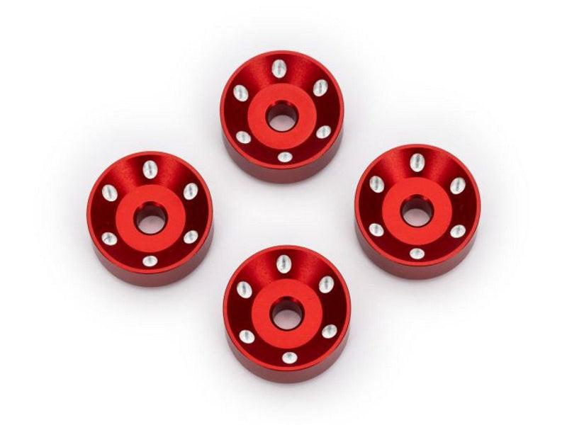 PowerHobby Traxxas 10257-RED (4) Wheel Washers Machined Aluminum RED For Maxx Slash